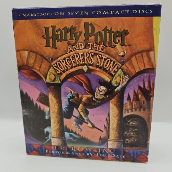 Harry Potter and the Sorcerer's Stone by J. K. Rowling (1999, 7 Compact Discs) - Picture 1 of 16